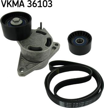SKF VKMA 36103 - Поликлиновий ремінний комплект autozip.com.ua