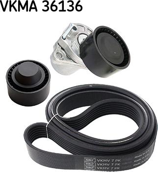 SKF VKMA 36136 - Поликлиновий ремінний комплект autozip.com.ua