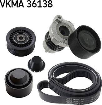 SKF VKMA 36138 - Поликлиновий ремінний комплект autozip.com.ua