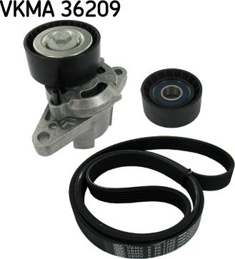 SKF VKMA 36209 - Поликлиновий ремінний комплект autozip.com.ua