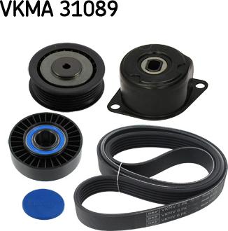 SKF VKMA 31089 - Поликлиновий ремінний комплект autozip.com.ua