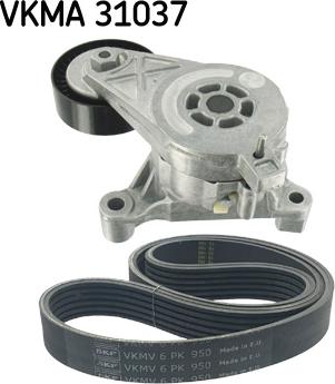 SKF VKMA 31037 - Поликлиновий ремінний комплект autozip.com.ua