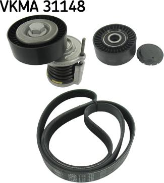 SKF VKMA 31148 - Поликлиновий ремінний комплект autozip.com.ua