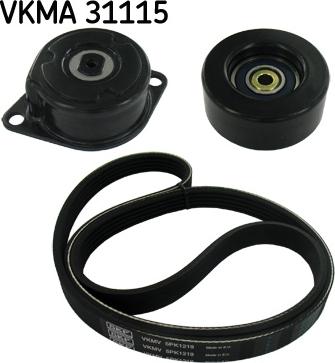 SKF VKMA 31115 - Поликлиновий ремінний комплект autozip.com.ua