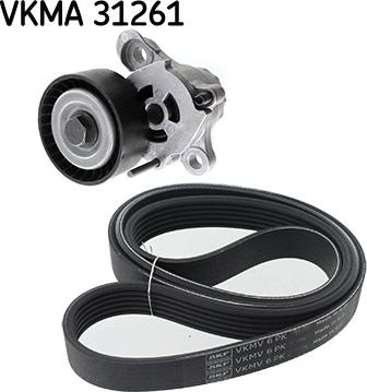 SKF VKMA 31261 - Поликлиновий ремінний комплект autozip.com.ua