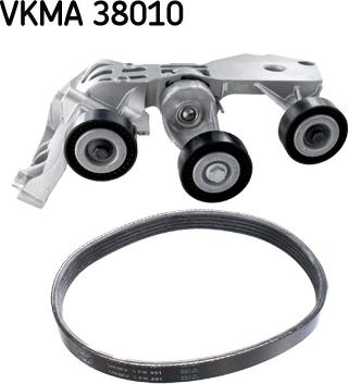 SKF VKMA 38010 - Поликлиновий ремінний комплект autozip.com.ua