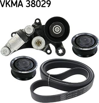 SKF VKMA 38029 - Поликлиновий ремінний комплект autozip.com.ua