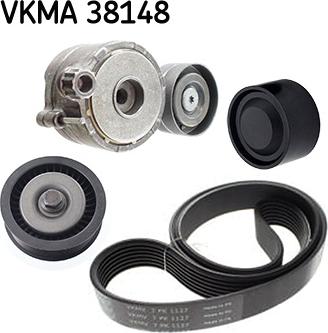 SKF VKMA 38148 - Поликлиновий ремінний комплект autozip.com.ua