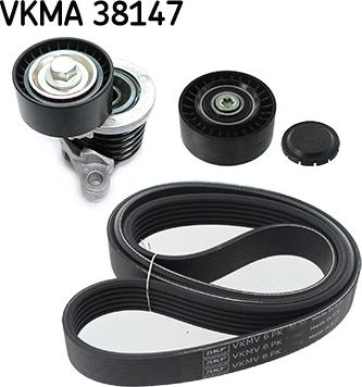 SKF VKMA 38147 - Поликлиновий ремінний комплект autozip.com.ua