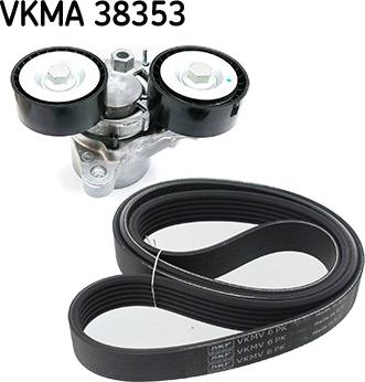SKF VKMA 38353 - Поликлиновий ремінний комплект autozip.com.ua