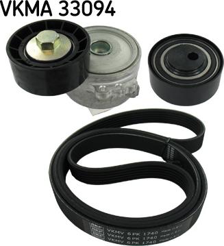 SKF VKMA 33094 - Поликлиновий ремінний комплект autozip.com.ua