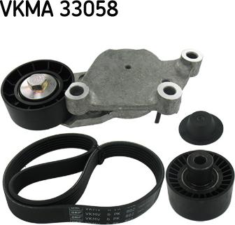 SKF VKMA 33058 - Поликлиновий ремінний комплект autozip.com.ua