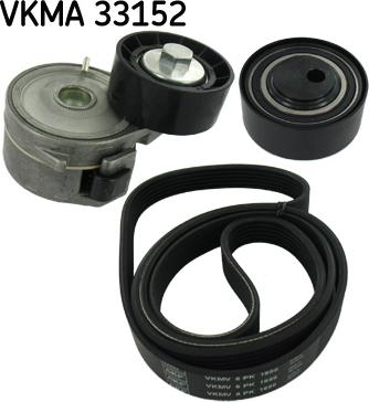 SKF VKMA 33152 - Поликлиновий ремінний комплект autozip.com.ua