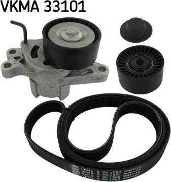 SKF VKMA 33101 - Поликлиновий ремінний комплект autozip.com.ua