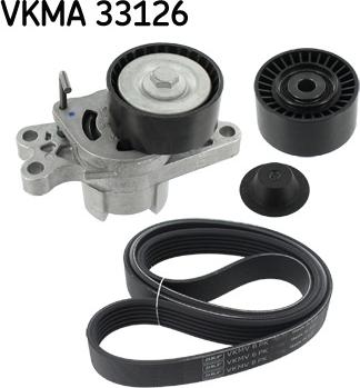 SKF VKMA 33126 - Поликлиновий ремінний комплект autozip.com.ua