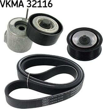 SKF VKMA 32116 - Поликлиновий ремінний комплект autozip.com.ua