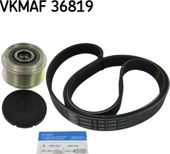 SKF VKMAF 36819 - Поликлиновий ремінний комплект autozip.com.ua