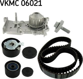 SKF VKMC 06021 - Водяний насос + комплект зубчатого ременя autozip.com.ua