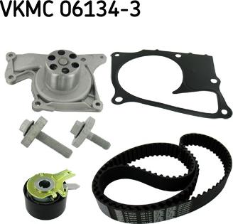 SKF VKMC 06134-3 - Водяний насос + комплект зубчатого ременя autozip.com.ua