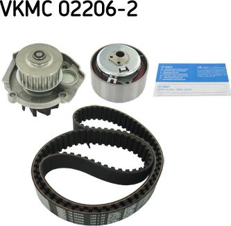 SKF VKMC 02206-2 - Водяний насос + комплект зубчатого ременя autozip.com.ua