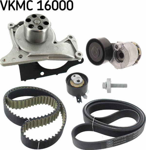 SKF VKMC 16000 - Водяний насос + комплект зубчатого ременя autozip.com.ua