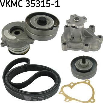 SKF VKMC 35315-1 - Водяний насос + комплект струмкових ременів autozip.com.ua