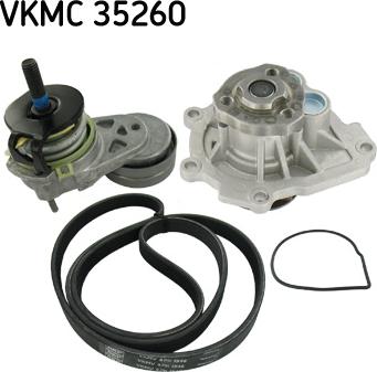 SKF VKMC 35260 - Водяний насос + комплект струмкових ременів autozip.com.ua