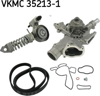 SKF VKMC 35213-1 - Водяний насос + комплект струмкових ременів autozip.com.ua