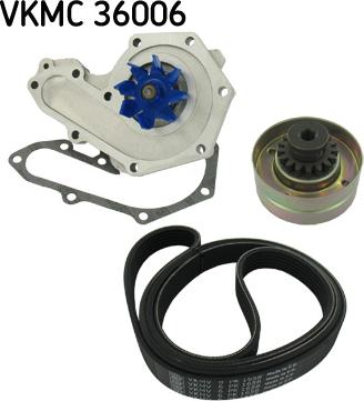SKF VKMC 36006 - Водяний насос + комплект струмкових ременів autozip.com.ua