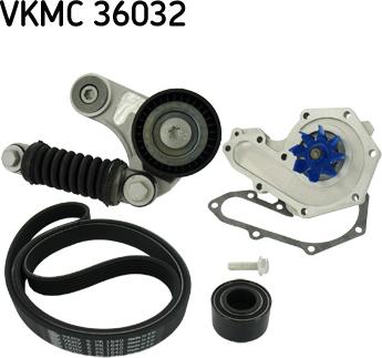 SKF VKMC 36032 - Водяний насос + комплект струмкових ременів autozip.com.ua