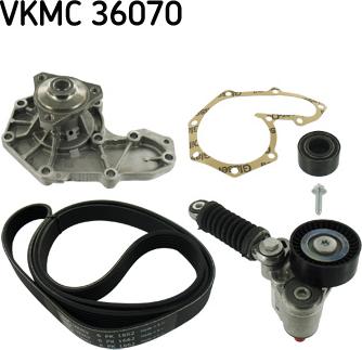 SKF VKMC 36070 - Водяний насос + комплект струмкових ременів autozip.com.ua
