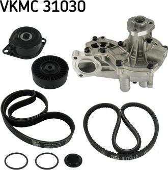SKF VKMC 31030 - Водяний насос + комплект струмкових ременів autozip.com.ua