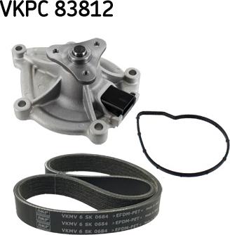 SKF VKMC 33843 - Водяний насос + комплект струмкових ременів autozip.com.ua