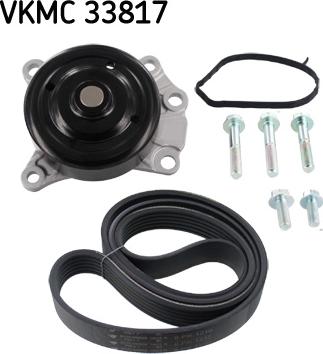 SKF VKMC 33817 - Водяний насос + комплект струмкових ременів autozip.com.ua