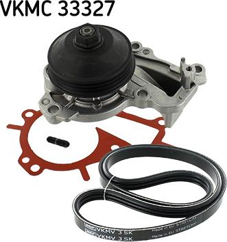 SKF VKMC 33327 - Водяний насос + комплект струмкових ременів autozip.com.ua