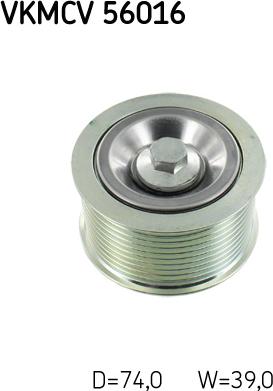 SKF VKMCV 56016 - Паразитний / провідний ролик, поліклиновий ремінь autozip.com.ua