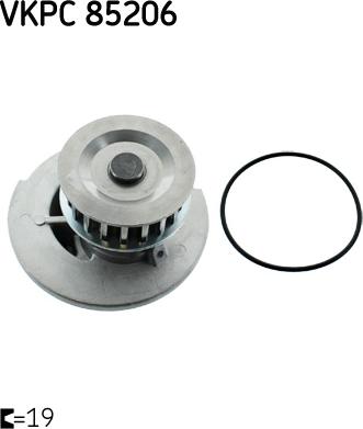 SKF VKPC 85206 - Водяний насос autozip.com.ua