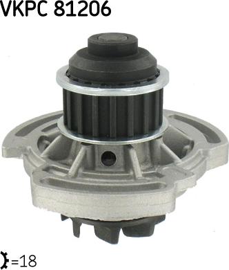 SKF VKPC 81206 - Водяний насос autozip.com.ua