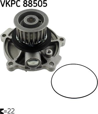 SKF VKPC 88505 - Водяний насос autozip.com.ua