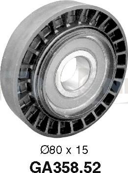 SNR GA358.52 - Паразитний / провідний ролик, поліклиновий ремінь autozip.com.ua