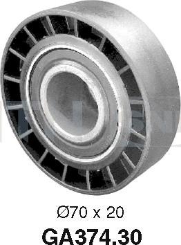 SNR GA374.30 - Паразитний / провідний ролик, поліклиновий ремінь autozip.com.ua