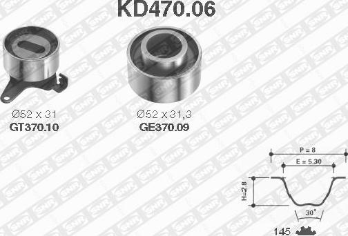 SNR KD470.06 - Комплект ременя ГРМ autozip.com.ua