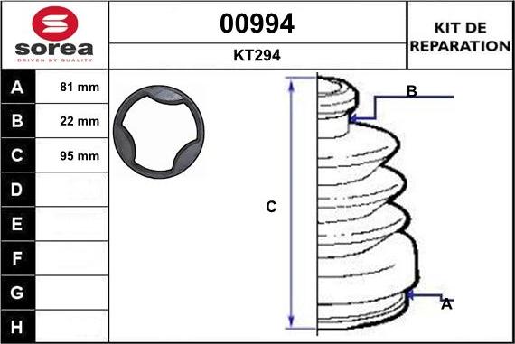 SNRA 00994 - Пильник, приводний вал autozip.com.ua