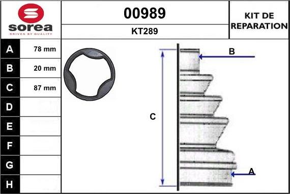 SNRA 00989 - Пильник, приводний вал autozip.com.ua