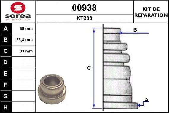 SNRA 00938 - Пильник, приводний вал autozip.com.ua