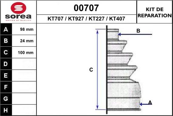 SNRA 00707 - Пильник, приводний вал autozip.com.ua