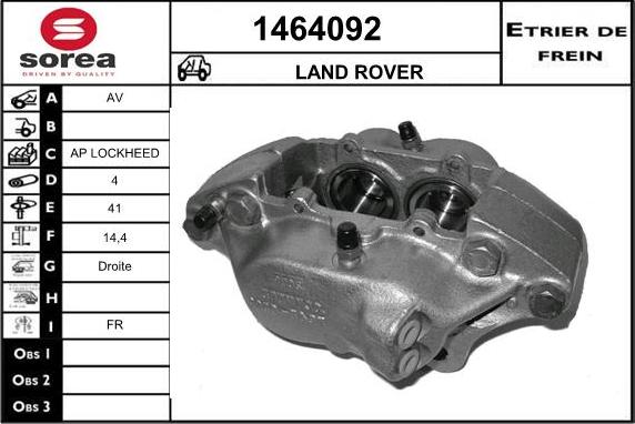 SNRA 1464092 - Гальмівний супорт autozip.com.ua