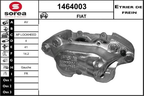 SNRA 1464003 - Гальмівний супорт autozip.com.ua