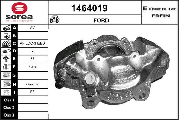 SNRA 1464019 - Гальмівний супорт autozip.com.ua