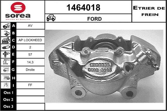 SNRA 1464018 - Гальмівний супорт autozip.com.ua